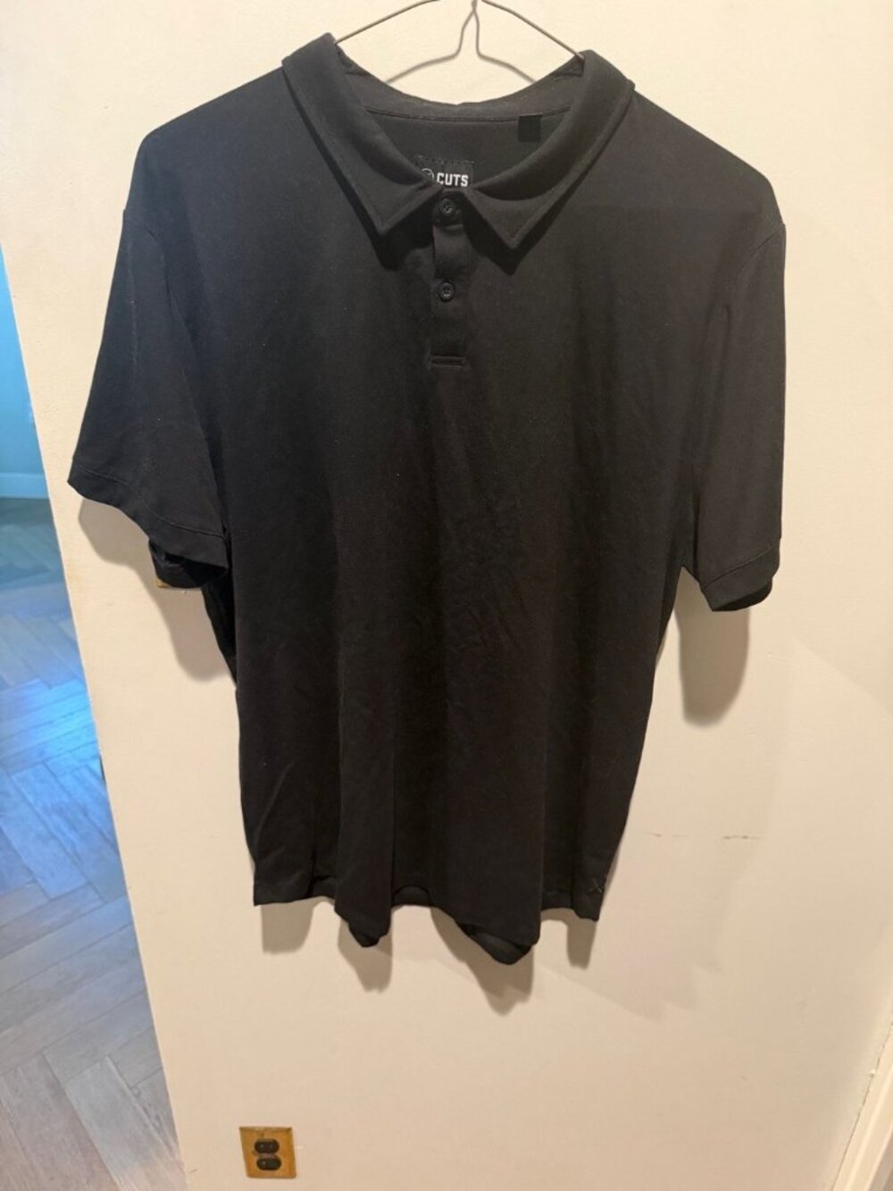 CUTS Black Polo Shirt – Men's XXL – Premium Minimalist Performance Polo